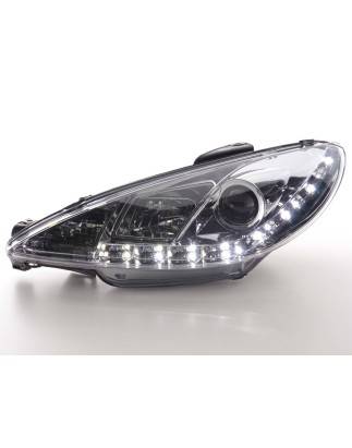 Daylight headlight LED DRL look Peugeot 206 98- chrome