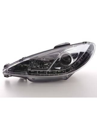 Daylight headlight LED DRL look Peugeot 206 98- chrome