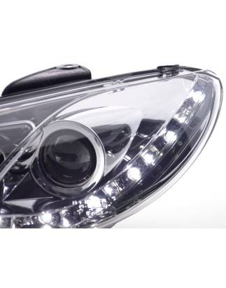 Daylight headlight LED DRL look Peugeot 206 98- chrome