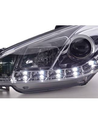 Daylight headlight LED DRL look Peugeot 206 98- chrome