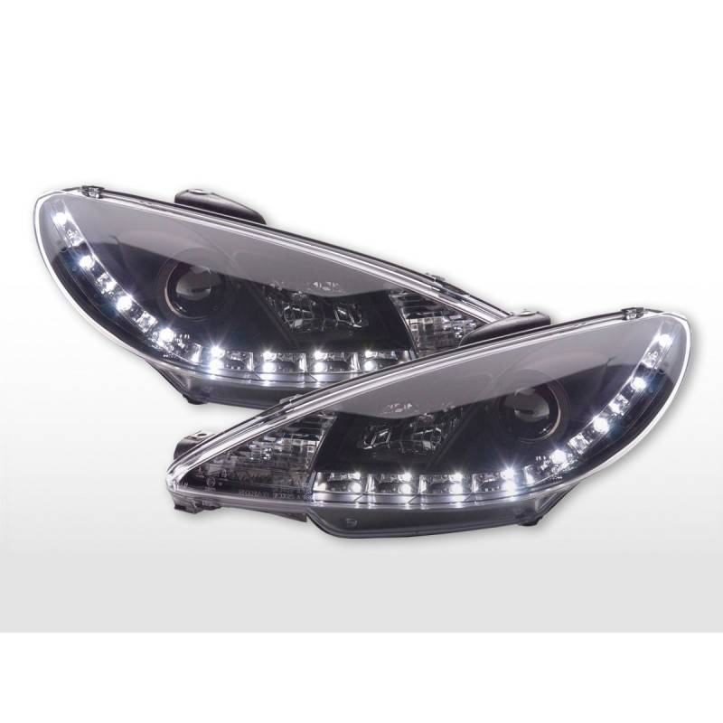 Phare Daylight LED DRL look Peugeot 206 98- noir