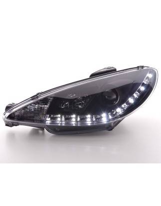 Phare Daylight LED DRL look Peugeot 206 98- noir