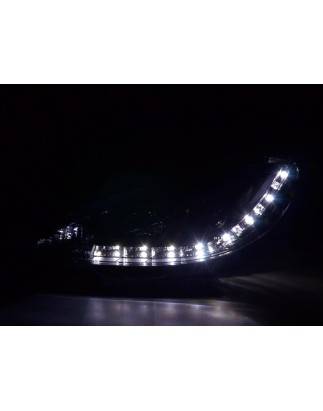 Daylight headlight LED DRL look Peugeot 206 98- black