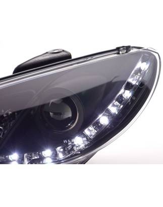 Daylight headlight LED DRL look Peugeot 206 98- black