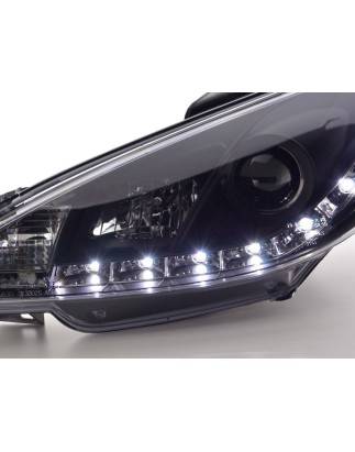 Daylight headlight LED DRL look Peugeot 206 98- black