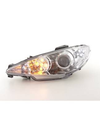 Daylight headlight LED DRL look Peugeot 206 98-05 chrome