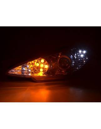 Daylight headlight LED DRL look Peugeot 206 98-05 chrome