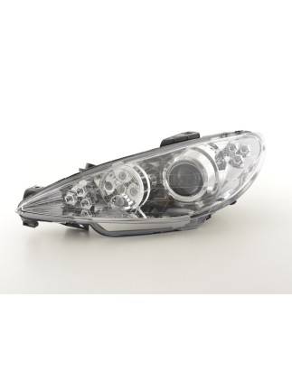 Daylight headlight LED DRL look Peugeot 206 98-05 chrome