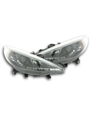 Daylight headlight LED DRL look Peugeot 207 06- black