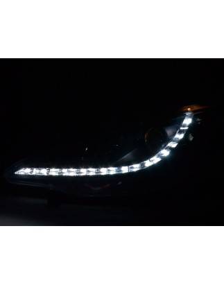 Daylight headlight LED DRL look Peugeot 207 06- black