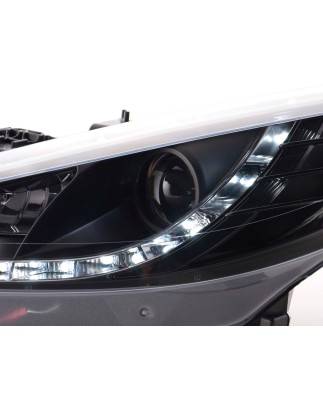 Daylight headlight LED DRL look Peugeot 207 06- black