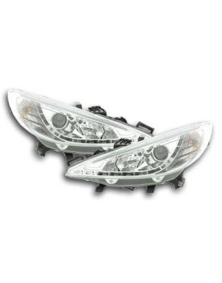 Daylight headlight LED DRL look Peugeot 207 06- chrome