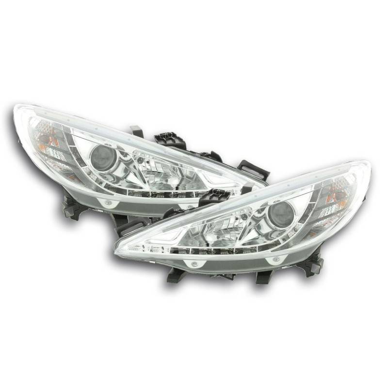 Daylight headlight LED DRL look Peugeot 207 06- chrome