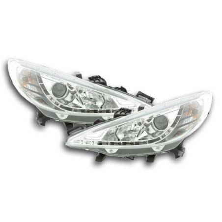 Phare Daylight LED DRL look Peugeot 207 06- chromé