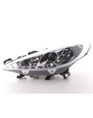 Daylight headlight LED DRL look Peugeot 207 06- chrome