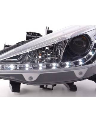 Daylight headlight LED DRL look Peugeot 207 06- chrome