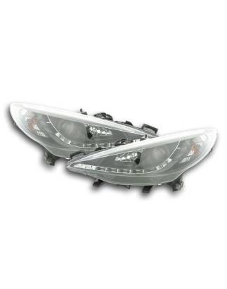 Daylight headlight LED DRL look Peugeot 207 06- black