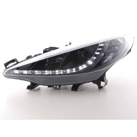 Daylight headlight LED DRL look Peugeot 207 06- black