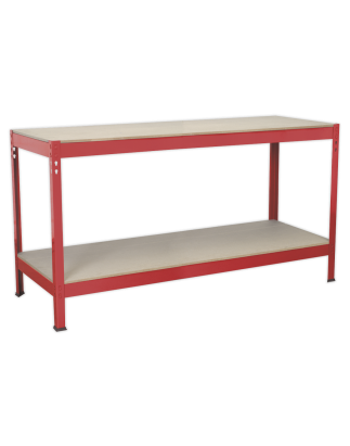 Workbench 1.53m Steel Wooden Top