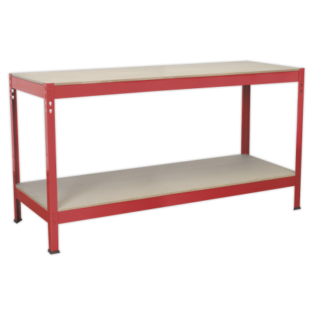 Workbench 1.53m Steel Wooden Top