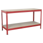 Workbench 1.53m Steel Wooden Top