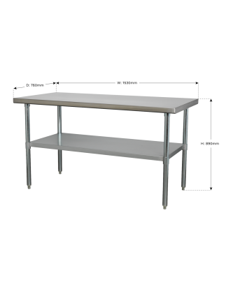 Stainless Steel Workbench 1.5m