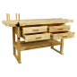 Woodworking Bench with 4 Drawers