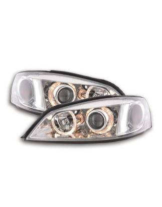 Angel eye headlight Opel Astra G 98-03 chrome