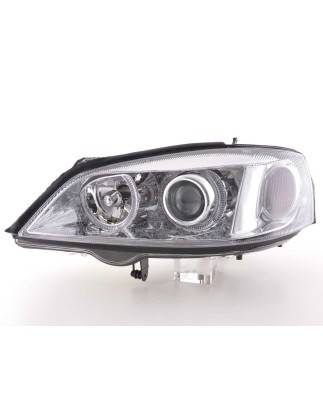 Angel eye headlight Opel Astra G 98-03 chrome