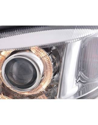 Angel eye headlight Opel Astra G 98-03 chrome