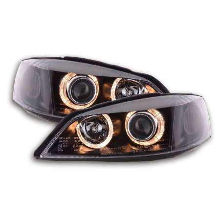 Angel eye headlight Opel Astra G 98-03 black