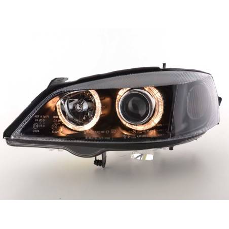 Angel eye headlight Opel Astra G 98-03 black