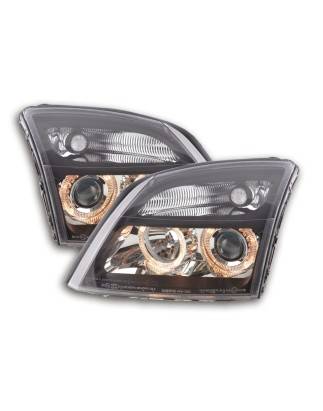 Angel eye headlight Opel Vectra C 02-04 black