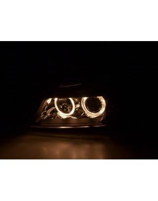 Angel eye headlight Opel Vectra C 02-04 black