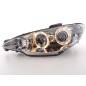 Headlight set angel eyes Peugeot 206 98-03 chrome