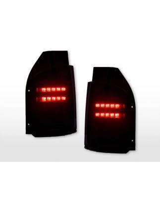 Jeu de feux arrière LED VW T6 version porte battante noir/fumée