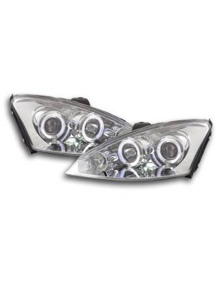 Headlight set Ford Focus 00-04 chrome