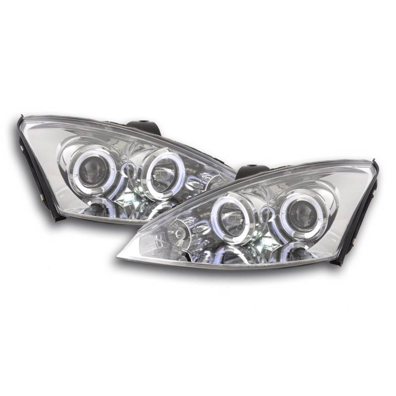 Headlight set Ford Focus 00-04 chrome