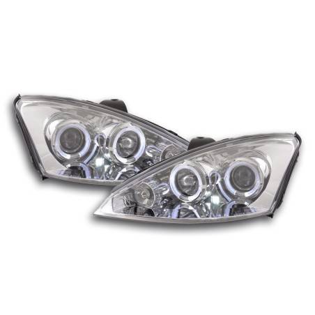 Headlight set Ford Focus 98-01 chrome