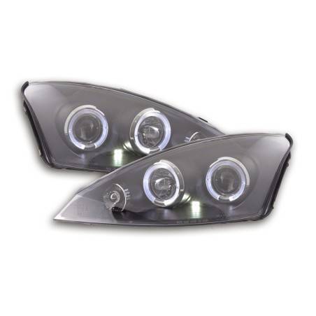 Headlight set Ford Focus 98-01 black