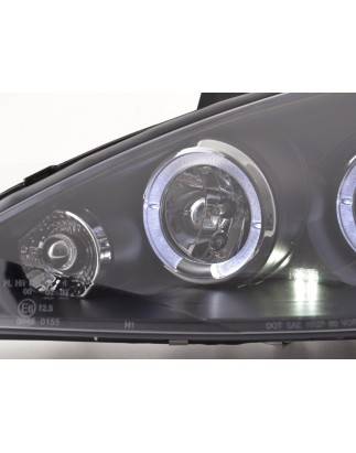 Headlight set Ford Focus 98-01 black