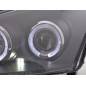 Headlight set Ford Focus 98-01 black