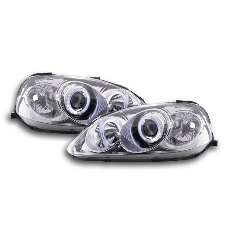 Headlight set Honda Civic Coupe / Civic 2/3/4-door. 99-00 chrome