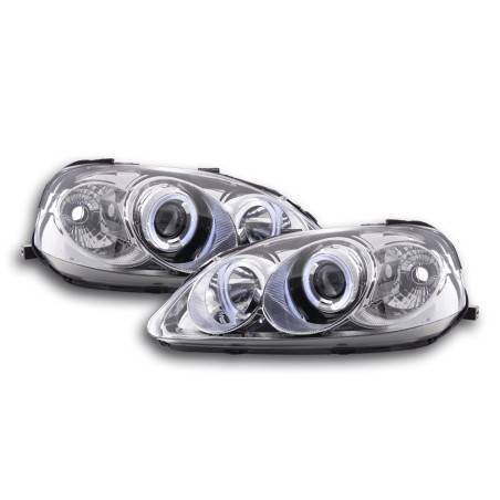 Headlight set Honda Civic Coupe / Civic 2/3/4-door. 99-00 chrome