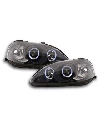 Headlight set Honda Civic Coupe / Civic 4-door. 99-00 black