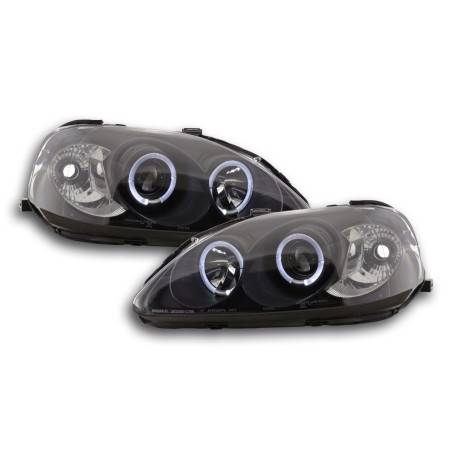 Headlight set Honda Civic Coupe / Civic 4-door. 99-00 black