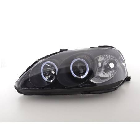 Headlight set Honda Civic Coupe / Civic 4-door. 99-00 black