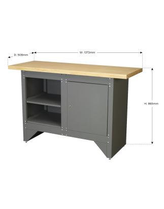 Workbench with Cupboard Heavy-Duty