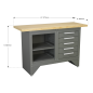 Workbench with 5 Drawers Ball-Bearing Slides Heavy-Duty