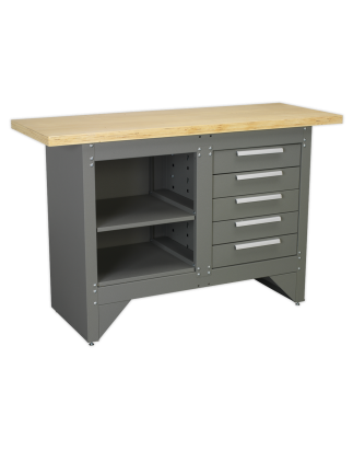 Workbench with 5 Drawers Ball-Bearing Slides Heavy-Duty